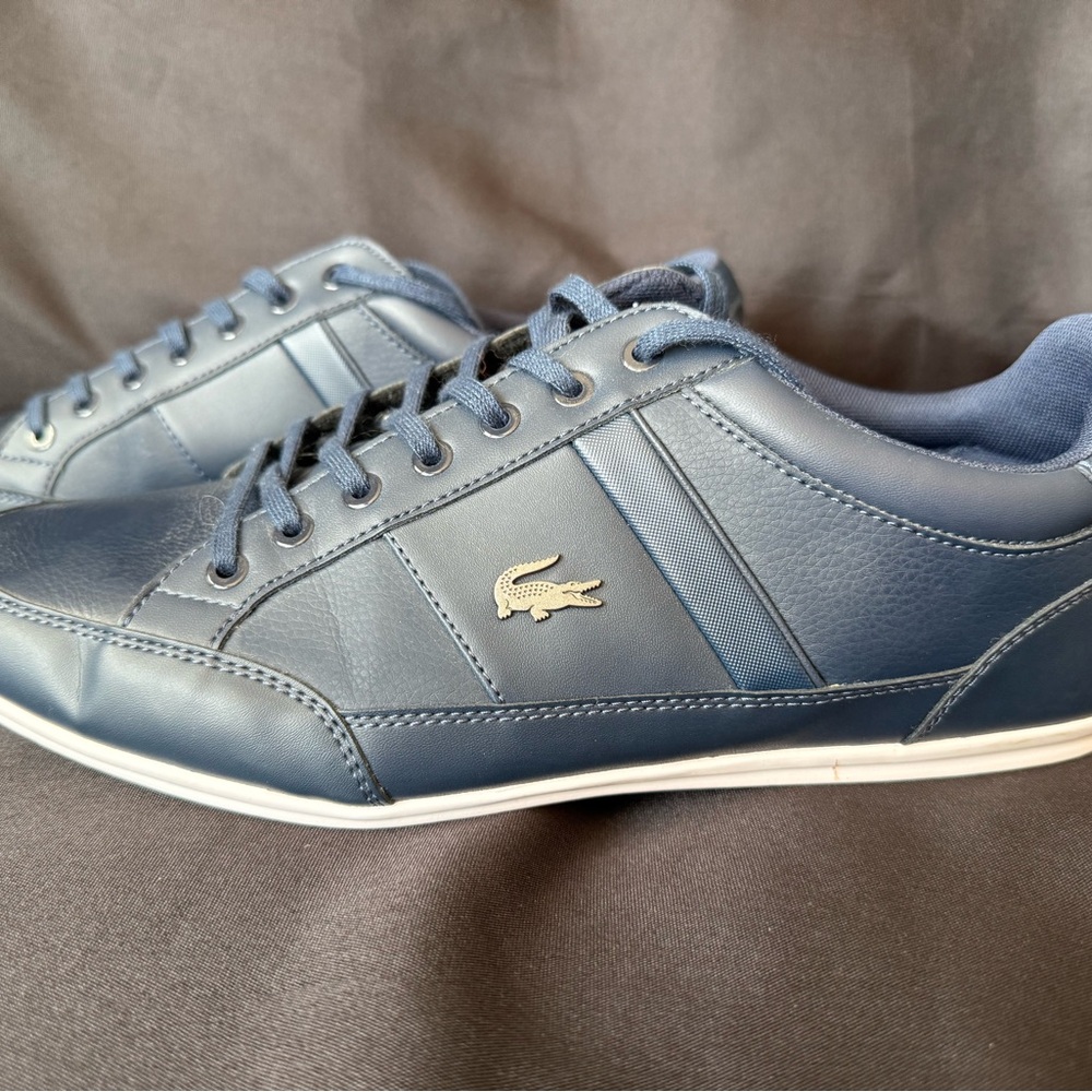 Lacoste Blue Sneakers with Signature Crocodile Logo